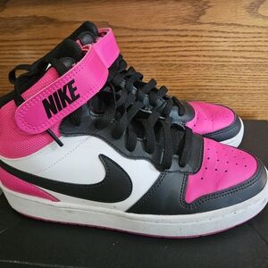 Nike Kids' Pink, Black, and White Sneakers